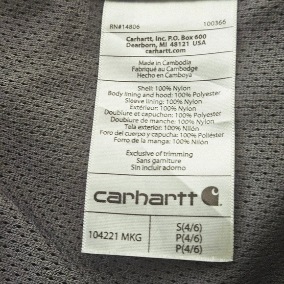 Carhartt Womens Rockfort Sage Green Hooded Zip Up Utility Jacket Small 4/6 - Picture 6 of 9